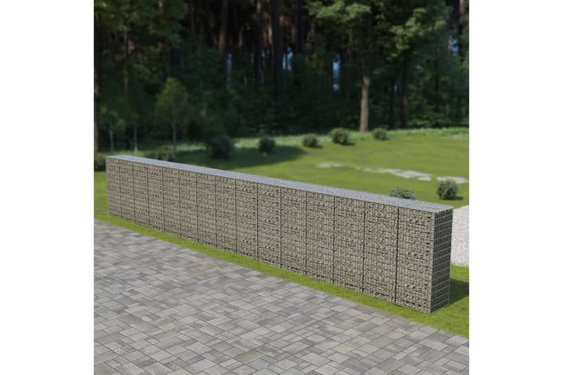 Gabion med topp- og bunndekke galvanisert stål 900x50x150 cm - Hus & oppussing - Innsynsbeskyttelse & innhegning - Mur - Gabion