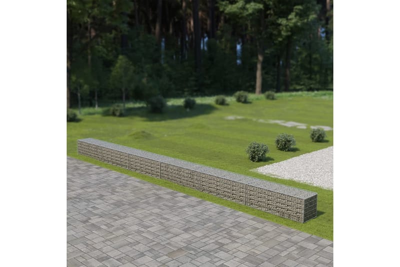 Gabion med topp- og bunndekke galvanisert stål 900x50x50 cm - Hus & oppussing - Innsynsbeskyttelse & innhegning - Mur - Gabion