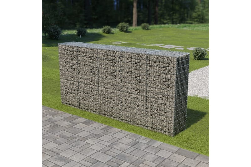 Gabion med topp- og bunnlokk galvanisert stål 300x50x150 cm - Hus & oppussing - Innsynsbeskyttelse & innhegning - Mur - Gabion