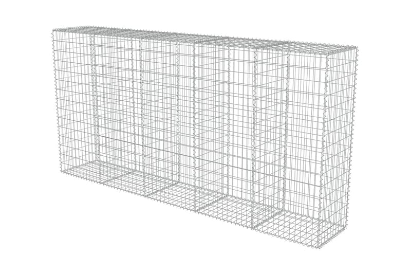 Gabion med topp- og bunnlokk galvanisert stål 300x50x150 cm - Hus & oppussing - Innsynsbeskyttelse & innhegning - Mur - Gabion