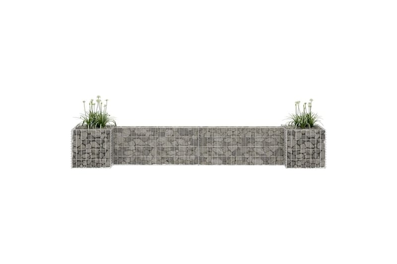 Gabion plantekasse H-formet ståltråd 260x40x40 cm - Hus & oppussing - Innsynsbeskyttelse & innhegning - Mur - Gabion