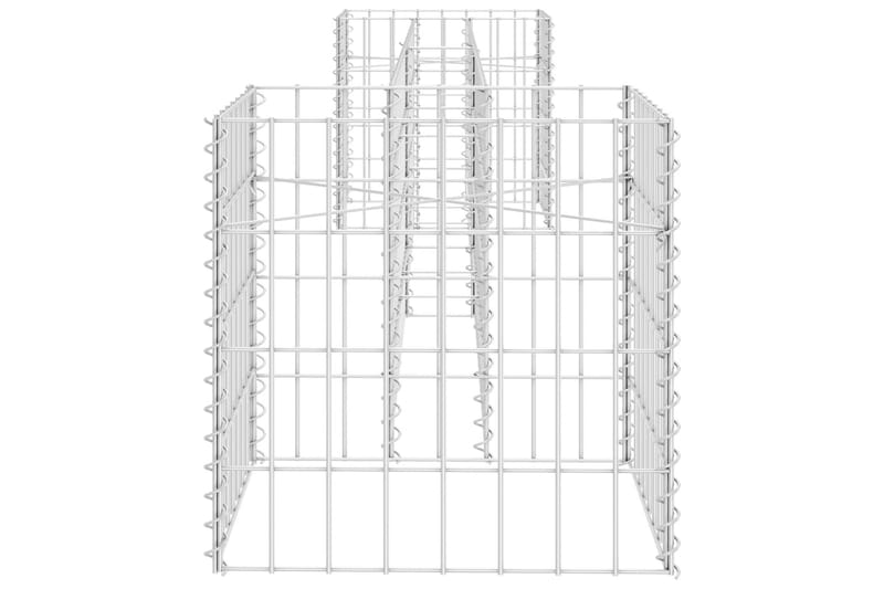 Gabion plantekasse H-formet ståltråd 260x40x40 cm - Hus & oppussing - Innsynsbeskyttelse & innhegning - Mur - Gabion