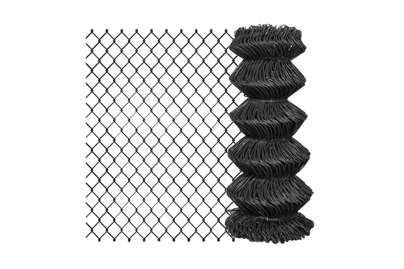 Kjedegjerde stål 25x0,8 m grå - Hus & oppussing - Innsynsbeskyttelse & innhegning - Nettinggjerde - Hagegjerde & panelgjerde