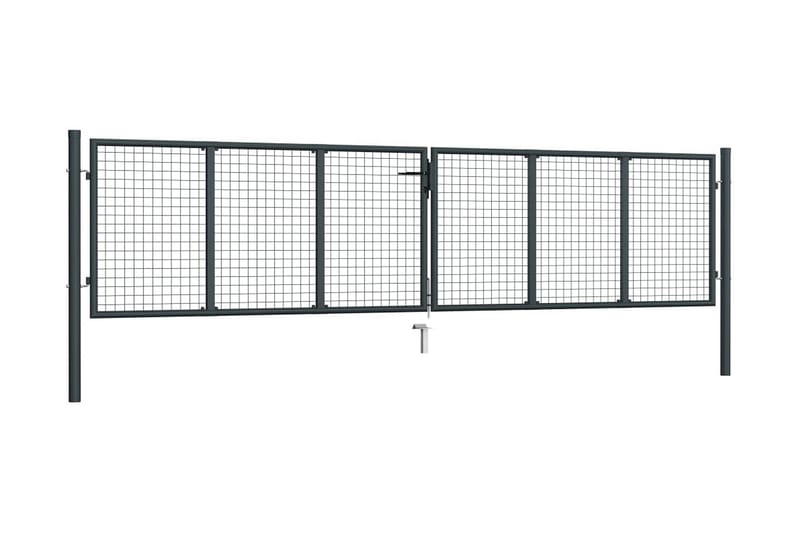 Hageport netting galvanisert stål 400x125 cm grå - Smijernsport & jernport - Grind utendørs