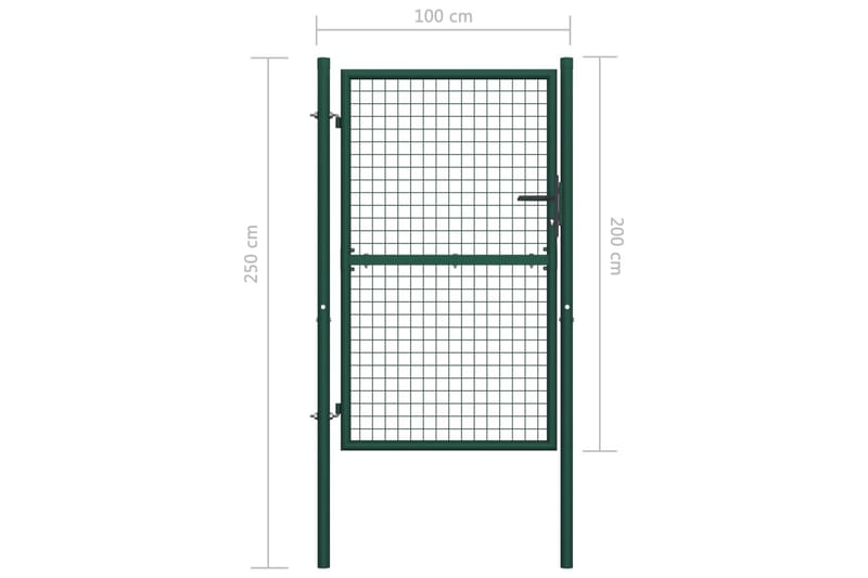 Hageport stål 100x200 cm grønn - Hus & oppussing - Innsynsbeskyttelse & innhegning - Port - Grind utendørs