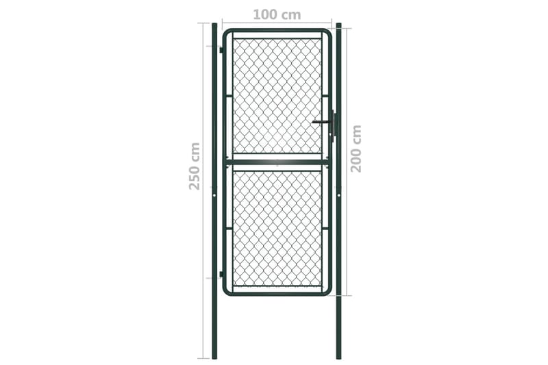 Hageport stål 100x200 cm grønn - Hus & oppussing - Innsynsbeskyttelse & innhegning - Port - Grind utendørs