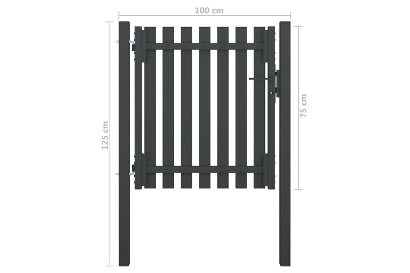 Hageport stål 1x1,25 m antrasitt - Antrasittgrå - Hus & oppussing - Innsynsbeskyttelse & innhegning - Port - Grind utendørs