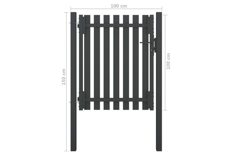 Hageport stål 1x1,5 m antrasitt - Antrasittgrå - Hus & oppussing - Innsynsbeskyttelse & innhegning - Port - Grind utendørs