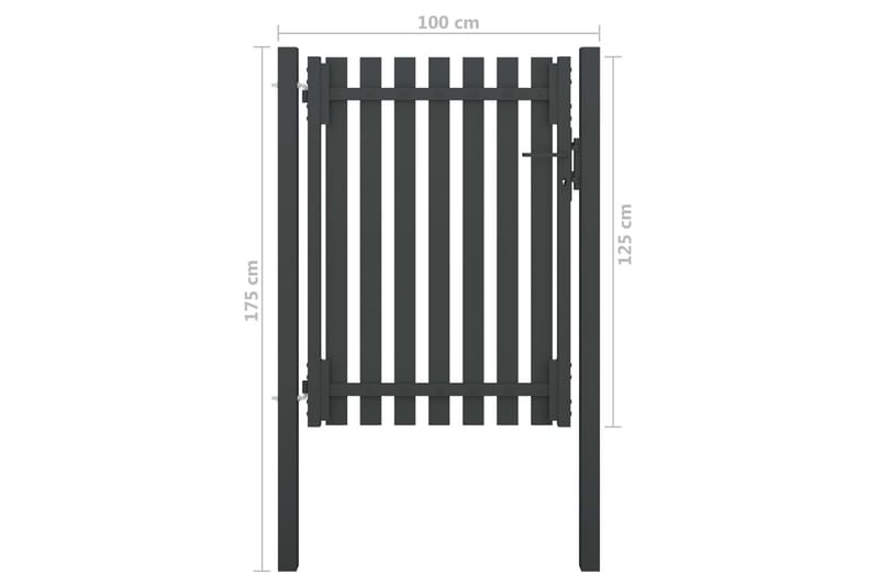 Hageport stål 1x1,75 m antrasitt - Antrasittgrå - Hus & oppussing - Innsynsbeskyttelse & innhegning - Port - Grind utendørs