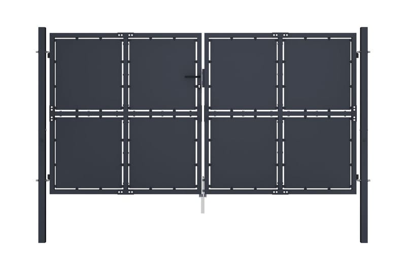 Hageport stål 300x150 cm antrasitt - Hus & oppussing - Innsynsbeskyttelse & innhegning - Port - Grind utendørs