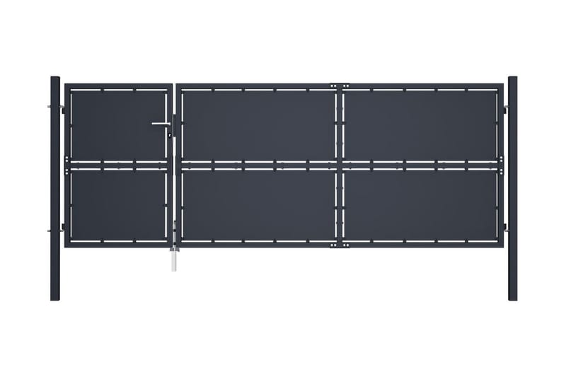 Hageport stål 350x125 cm antrasitt - Hus & oppussing - Innsynsbeskyttelse & innhegning - Port - Grind utendørs