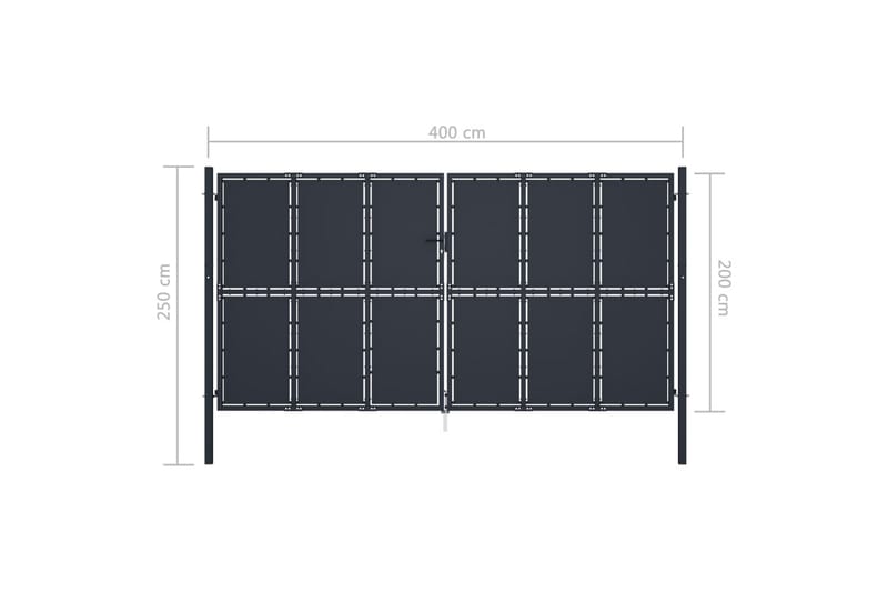 Hageport stål 400x200 cm antrasitt - Hus & oppussing - Innsynsbeskyttelse & innhegning - Port - Grind utendørs