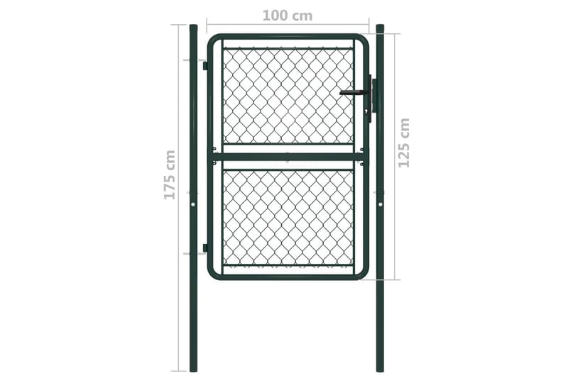 Hageport stål 100x125 cm grønn - Hus & oppussing - Innsynsbeskyttelse & innhegning - Port - Smijernsport & jernport