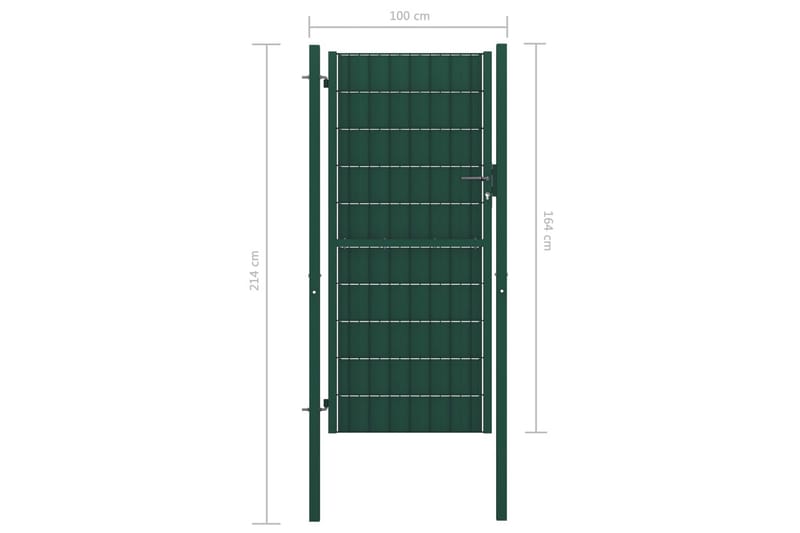 Hageport stål 100x164 cm grønn - Hus & oppussing - Innsynsbeskyttelse & innhegning - Port - Smijernsport & jernport