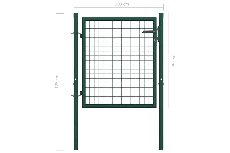 Hageport stål 100x75 cm grønn - Hus & oppussing - Innsynsbeskyttelse & innhegning - Port - Smijernsport & jernport