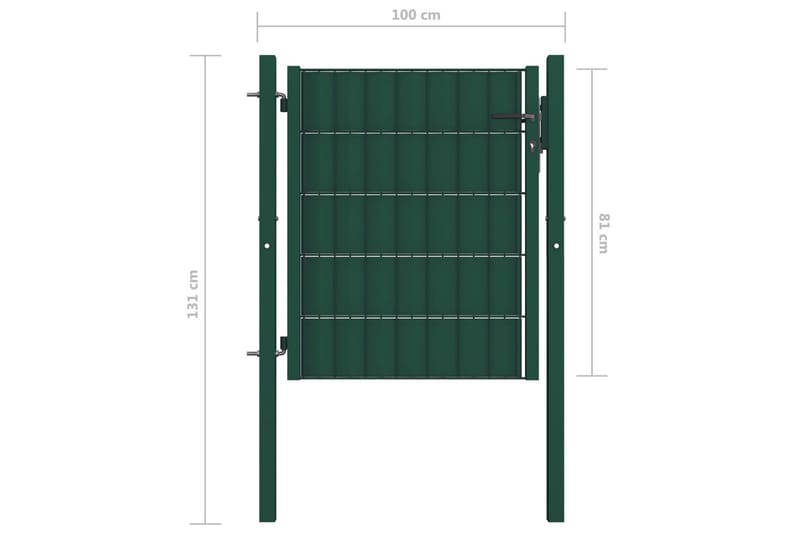 Hageport stål 100x81 cm grønn - Hus & oppussing - Innsynsbeskyttelse & innhegning - Port - Smijernsport & jernport