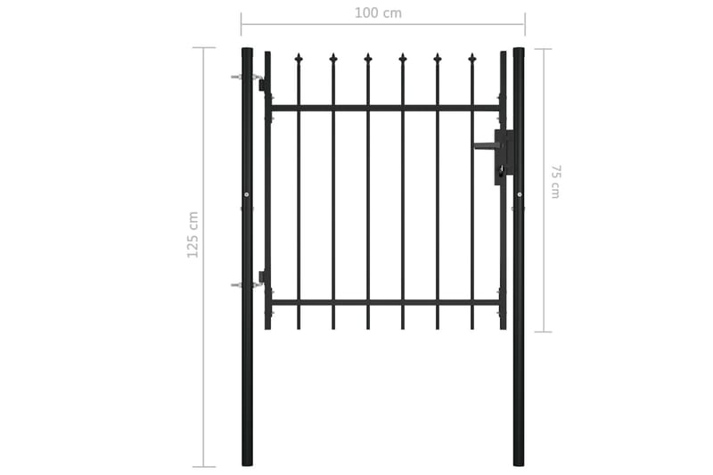 Hageport med spydhoder 100x75 cm - Hus & oppussing - Innsynsbeskyttelse & innhegning - Port - Tregrind