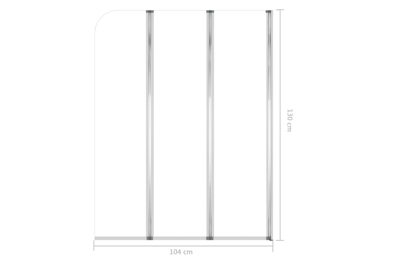 Badekarvegger 2 stk 104x130 cm herdet glass gjennomsiktig - Hus & oppussing - Kjøkken & bad - Baderom - Badekar - Badekarvegg