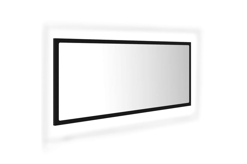 Baderomsspeil LED 100x8,5x37 cm sponplate svart - Svart - Hus & oppussing - Kjøkken & bad - Baderom - Baderomsmøbler & baderomsinnredning - Baderomsspeil