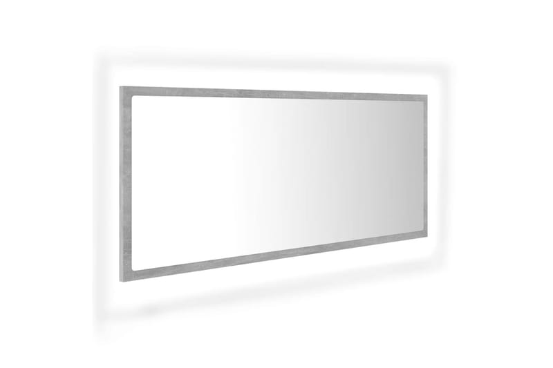 Baderomsspeil LED 100x8,5x37 cm sponplate betonggrå - Grå - Hus & oppussing - Kjøkken & bad - Baderom - Baderomsmøbler & baderomsinnredning - Baderomsspeil