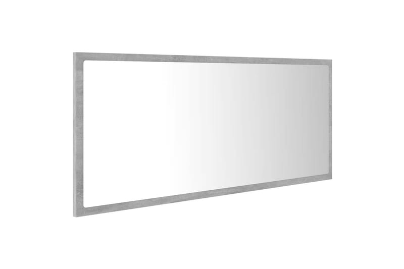 Baderomsspeil LED 100x8,5x37 cm sponplate betonggrå - Grå - Hus & oppussing - Kjøkken & bad - Baderom - Baderomsmøbler & baderomsinnredning - Baderomsspeil