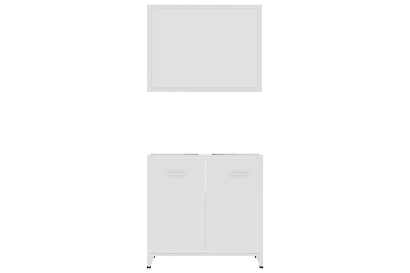 Baderomsmøbler 3 deler hvit sponplate - Hus & oppussing - Kjøkken & bad - Baderom - Baderomsmøbler & baderomsinnredning - Komplette møbelpakker