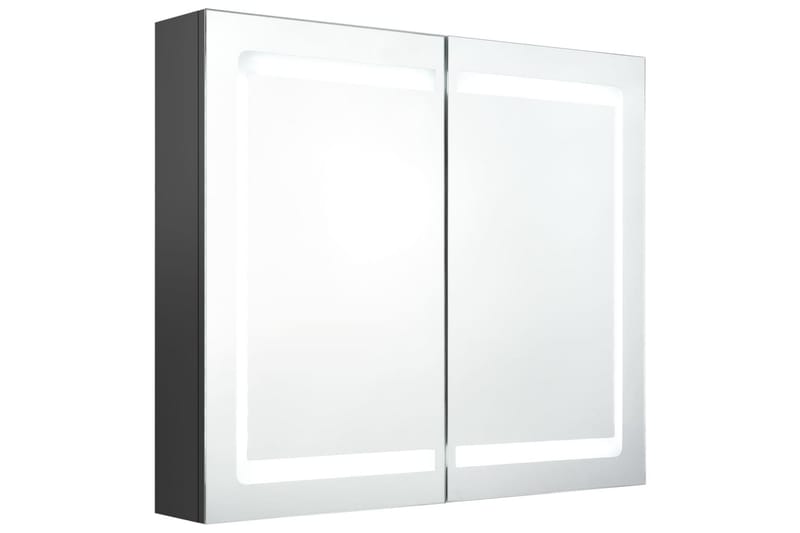 LED-speilskap til bad grå 80x12x68 cm - Grå - Hus & oppussing - Kjøkken & bad - Baderom - Baderomsmøbler & baderomsinnredning - Speilskap