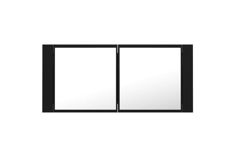 LED-speilskap til baderom svart 100x12x45 cm - Svart - Hus & oppussing - Kjøkken & bad - Baderom - Baderomsmøbler & baderomsinnredning - Speilskap