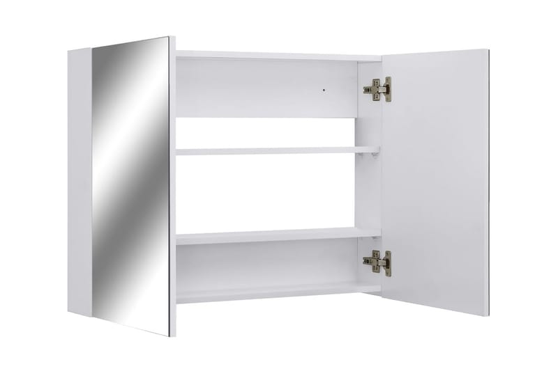 Speilskap til baderom hvit 80x15x60 cm MDF - Hvit - Hus & oppussing - Kjøkken & bad - Baderom - Baderomsmøbler & baderomsinnredning - Speilskap