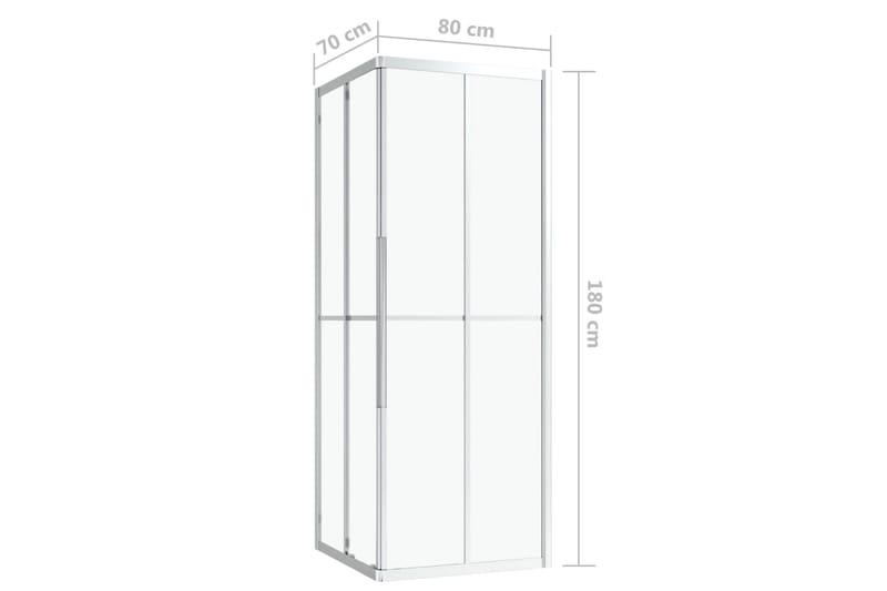 Dusjkabinett ESG 80x70x180 cm - Hus & oppussing - Kjøkken & bad - Baderom - Dusjer - Dusjvegger