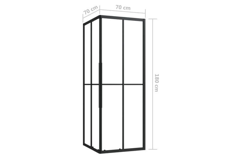 Dusjkabinett ESG 70x70x180 cm - Hus & oppussing - Kjøkken & bad - Baderom - Dusjer - Dusjvegger