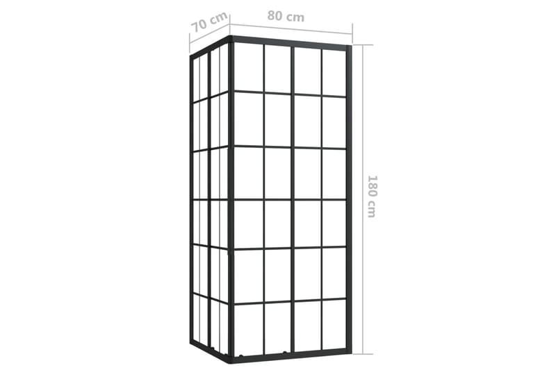 Dusjkabinett ESG 80x70x180 cm - Hus & oppussing - Kjøkken & bad - Baderom - Dusjer - Dusjvegger