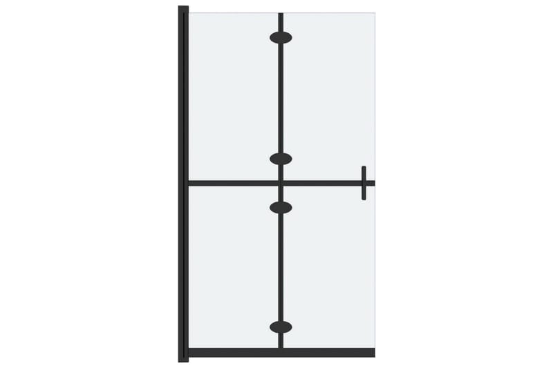 Sammenleggbar dusjvegg med frostet ESG-glass 110x190 cm - Gjennomsiktig - Hus & oppussing - Kjøkken & bad - Baderom - Dusjer - Dusjvegger