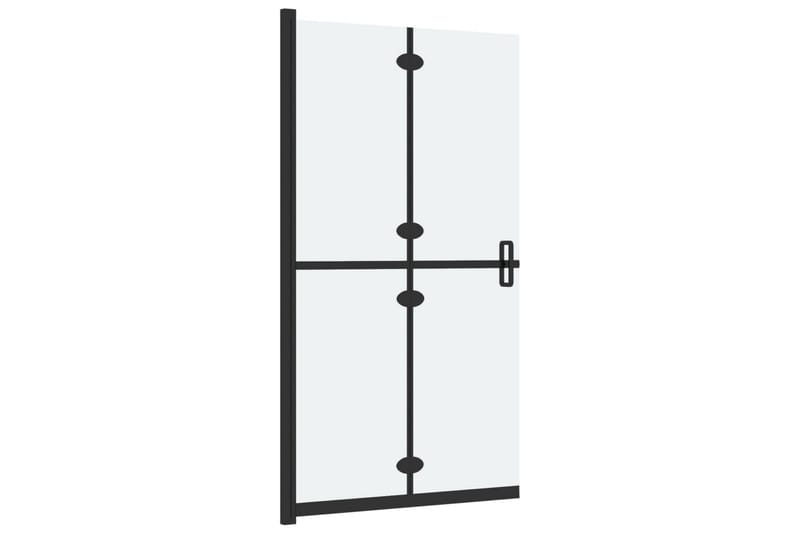 Sammenleggbar dusjvegg med frostet ESG-glass 110x190 cm - Gjennomsiktig - Hus & oppussing - Kjøkken & bad - Baderom - Dusjer - Dusjvegger