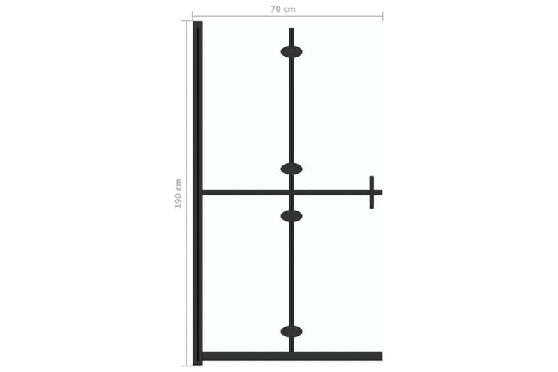 Sammenleggbar dusjvegg med gjennomsiktig ESG-glass 70x190 cm - Gjennomsiktig - Hus & oppussing - Kjøkken & bad - Baderom - Dusjer - Dusjvegger