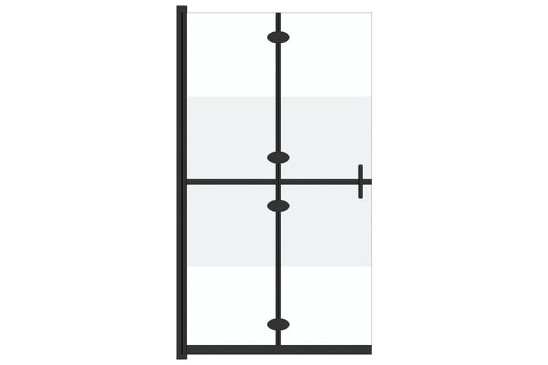 Sammenleggbar dusjvegg med halvfrostet ESG-glass 120x190 cm - Gjennomsiktig - Hus & oppussing - Kjøkken & bad - Baderom - Dusjer - Dusjvegger