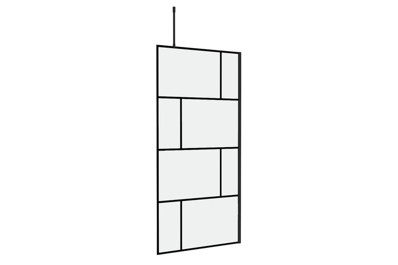 Sörby Dusjvegg 90x195 cm - Svart - Hus & oppussing - Kjøkken & bad - Baderom - Dusjer - Dusjvegger