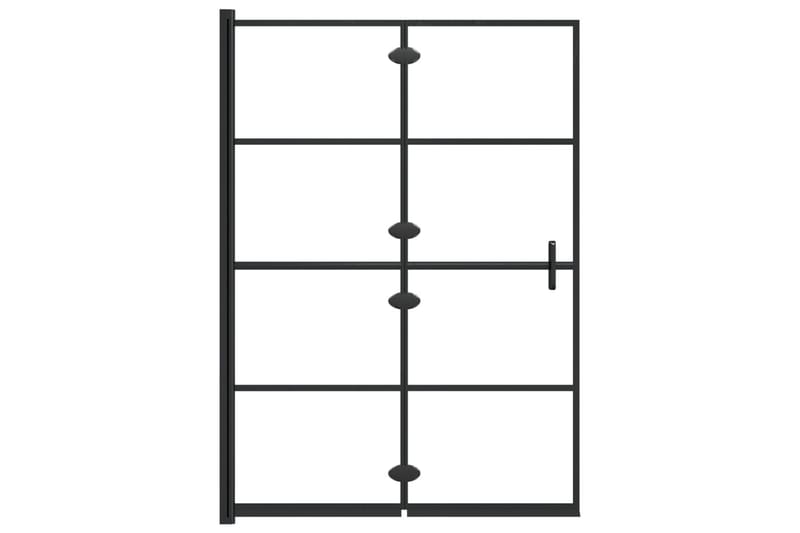 Leddet dusjdør ESG 100x140 cm svart - Hus & oppussing - Kjøkken & bad - Baderom - Dusjer - Dusjvegger