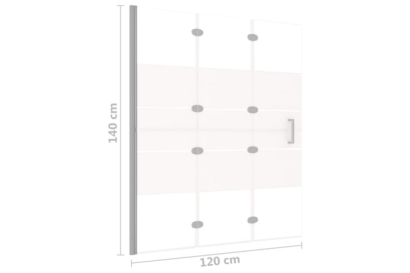 Leddet dusjdør ESG 120x140 cm hvit - Hus & oppussing - Kjøkken & bad - Baderom - Dusjer - Dusjvegger