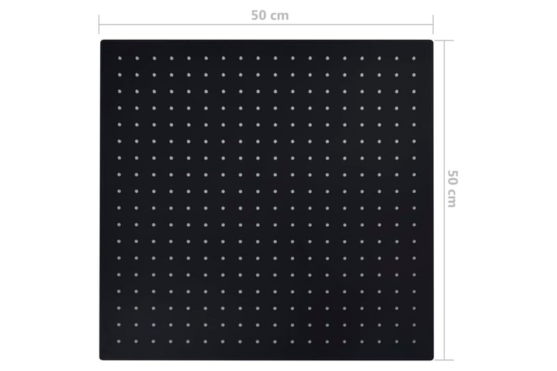 Regndusjhode rustfritt stål 50x50 cm firkantet svart - Hus & oppussing - Kjøkken & bad - Baderom - Dusjutstyr & tilbehør - Dusjmunnstykke