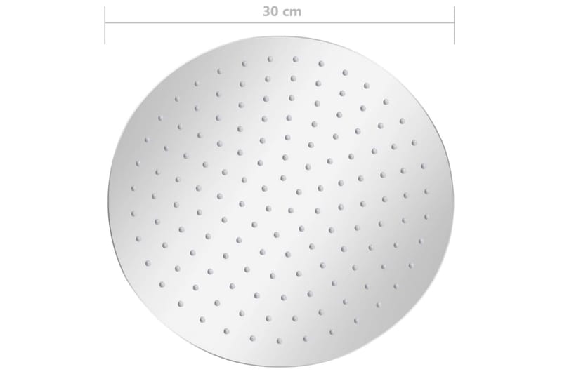 Regndusjhode rustfritt stål 304 30 cm rund - Silver - Hus & oppussing - Kjøkken & bad - Baderom - Dusjutstyr & tilbehør - Dusjsett