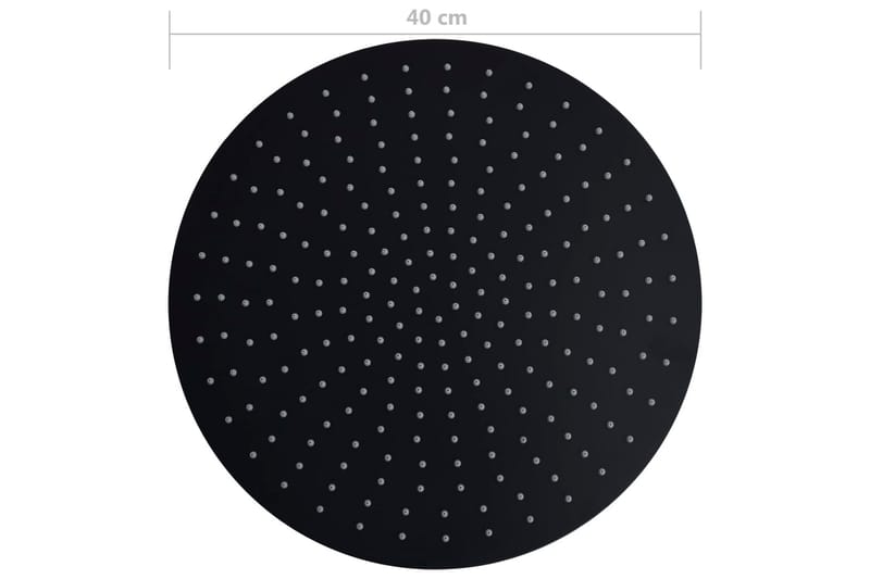 Regndusjhode rustfritt stål 40 cm rund svart - Hus & oppussing - Kjøkken & bad - Baderom - Dusjutstyr & tilbehør - Dusjsett