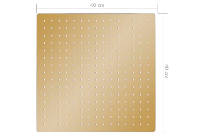 Regndusjhode rustfritt stål 40x40 cm firkantet gull - Gull - Hus & oppussing - Kjøkken & bad - Baderom - Dusjutstyr & tilbehør - Dusjsett