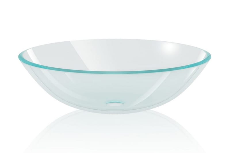 Basin Herdet Glass 42 cm Gjennomsiktig - Hus & oppussing - Kjøkken & bad - Baderom - Servant og håndvask - Enkel vask