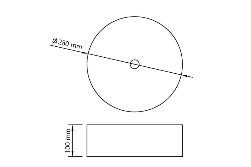 Vask 28x10 cm keramikk gull - Hus & oppussing - Kjøkken & bad - Baderom - Servant og håndvask - Enkel vask