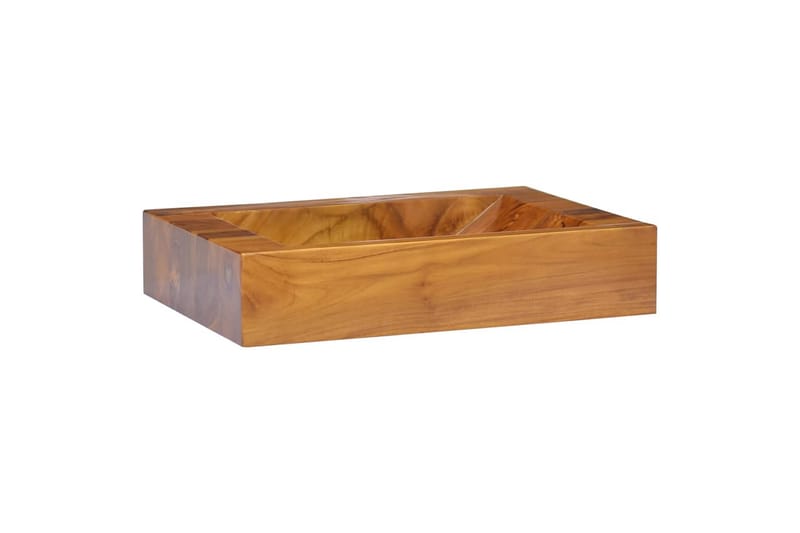 Vask heltre teak 50x35x10 cm - Brun - Hus & oppussing - Kjøkken & bad - Baderom - Servant og håndvask - Enkel vask