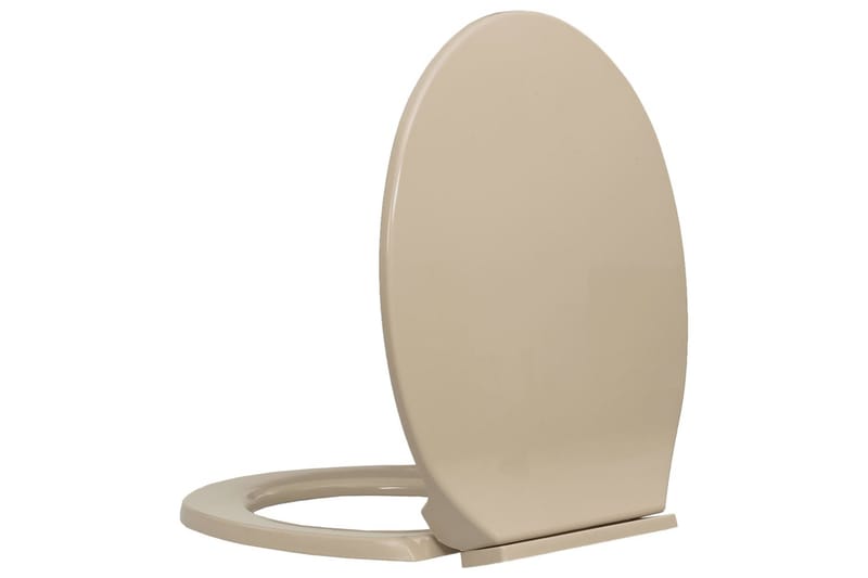 Toalettsete myktlukkende beige oval - Beige - Hus & oppussing - Kjøkken & bad - Baderom - Toaletter - Toalettsete