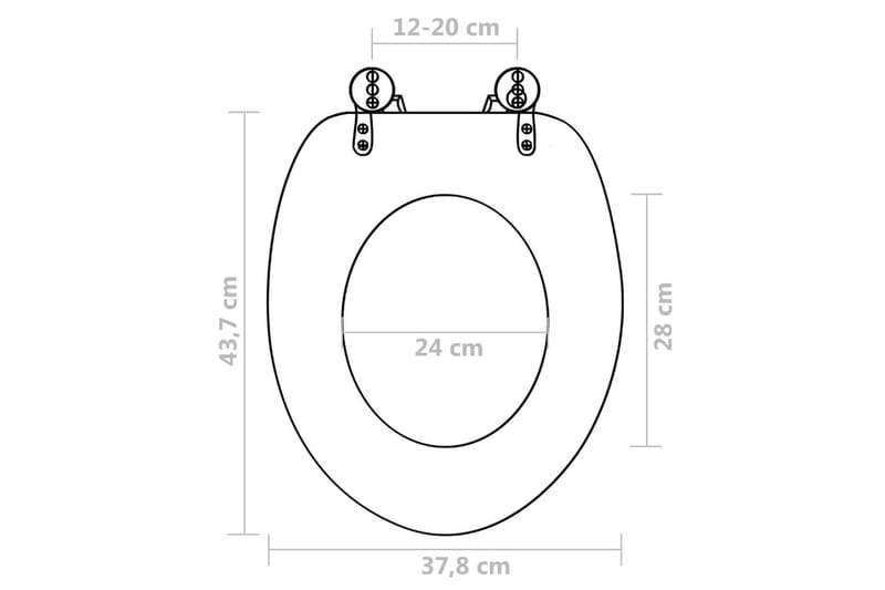 WC Toalettsete med lokk MDF savannedesign - Hus & oppussing - Kjøkken & bad - Baderom - Toaletter - Toalettsete