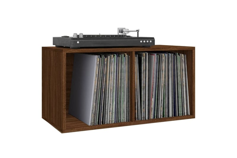 beBasic Oppbevaringsboks for vinyl brun eik 71x34x36 cm konstruert tre - Brun - Hus & oppussing - Kjøkken & bad - Kjøkken & vaskerom - Kjøkkeninnredning - Kjøkkenhylle