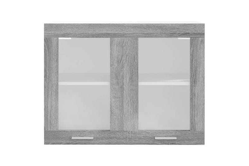 beBasic Vegghengt glasskap grå sonoma 80x31x60 cm konstruert tre - GrÃ¥ - Hus & oppussing - Kjøkken & bad - Kjøkken & vaskerom - Kjøkkeninnredning - Kjøkkenskap